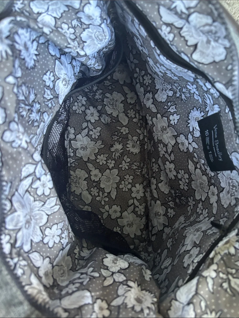 Vera Bradley Gray Duffel Tote Bag